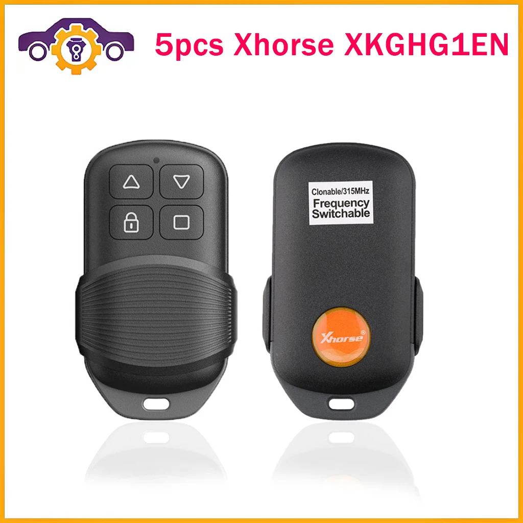 

5pc Xhorse XKGHG1EN Masker Garage Remote Key Working with Xhorse Key Tool Max Pro Key Tool /MAX MINI Key Tool Car Key Programmer