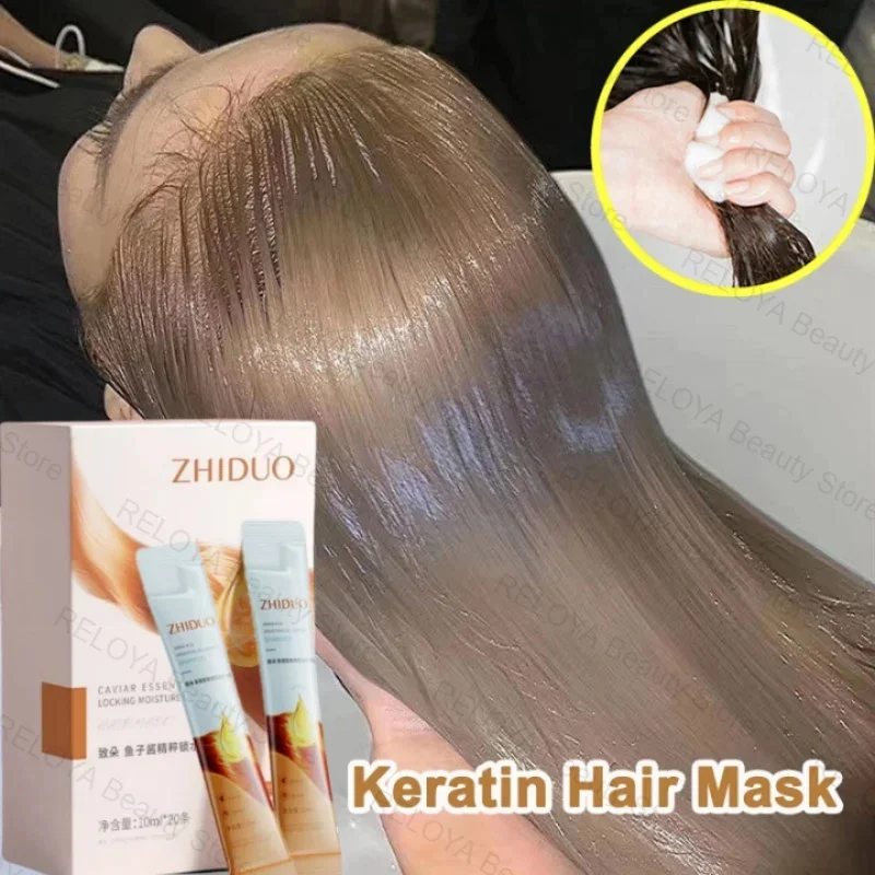Keratin Hair Mask for Hair Prevent Dryness Split Ends Repair Damage Frizz Tangles 5 Seconds Soft Smooth Straightening Care