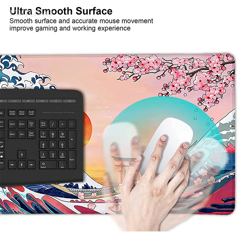 Japan Great Wave mouse pad gaming mousepad Mouse Pad Gamer XL Custom Home New Mousepad XXL MousePads Keyboard Pad Soft Natural Rubber Carpet PC Mouse Mat