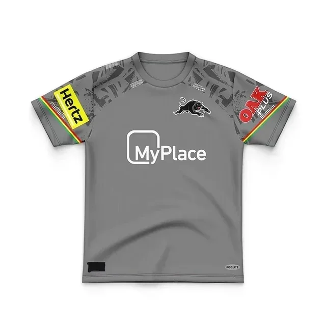 Camiseta de rugby de entrenamiento local/visitante/de local de Penrith Panthers 2024 para niños - Talla para hombre: 16-26 (nombre y número impresos) Calidad superior