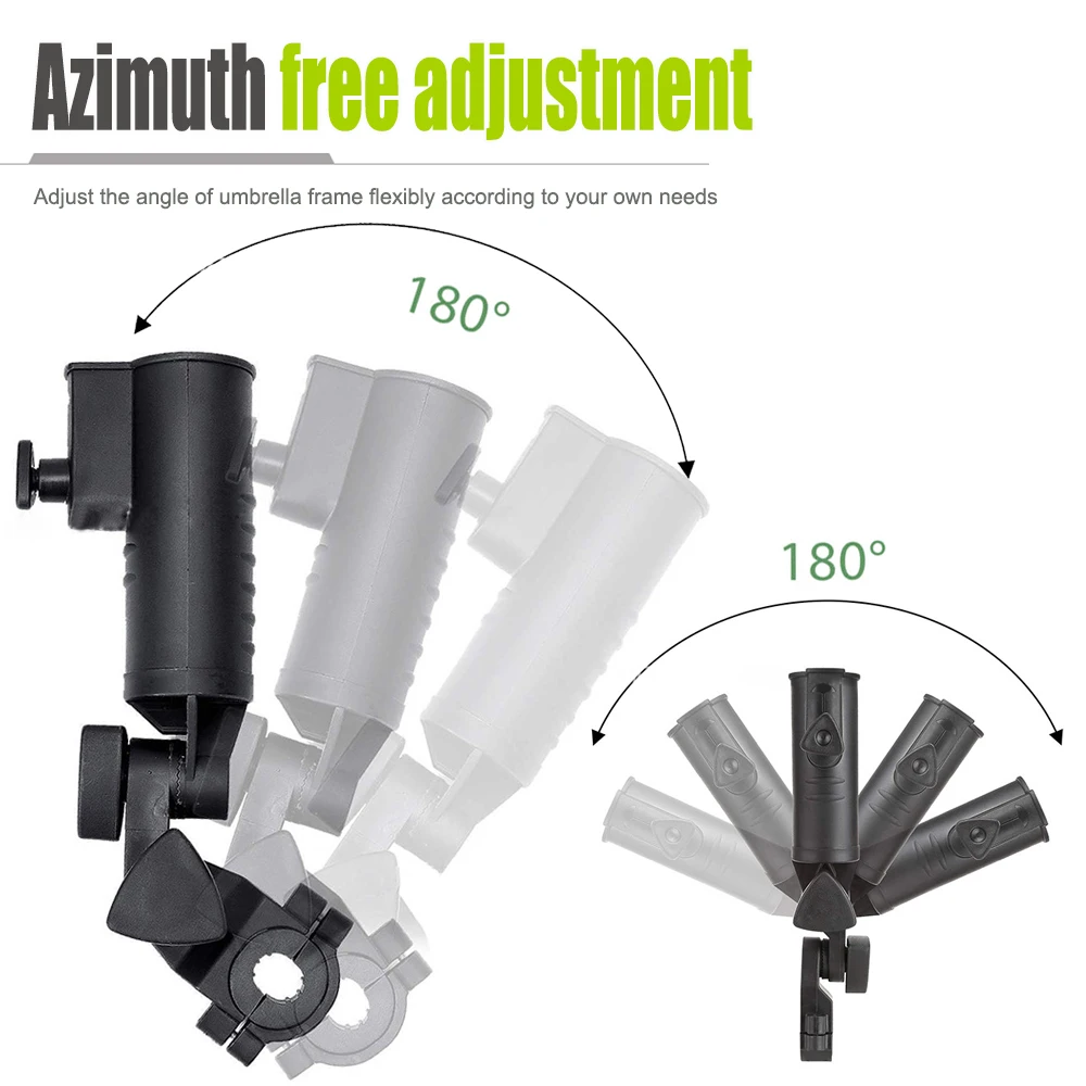 Golf Umbrella Holder 180 Degree Adjustable for Bike Buggy Cart Baby Pram Wheelchair