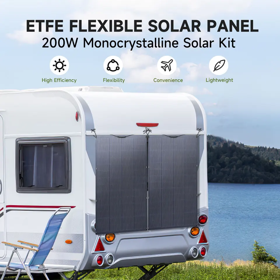 Pannello Solare Flessibile ALLPOWERS SF200 200W - Monocristallino ETFE Per Camper, Barche E Tetti - Foto 2