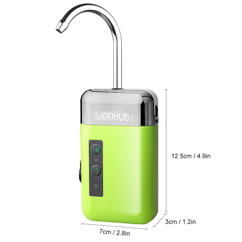 Portable 3-in-1 mini oxygen pump with air stone tube sensing USB charging automatic water pump LED lighting for outdoor fishing