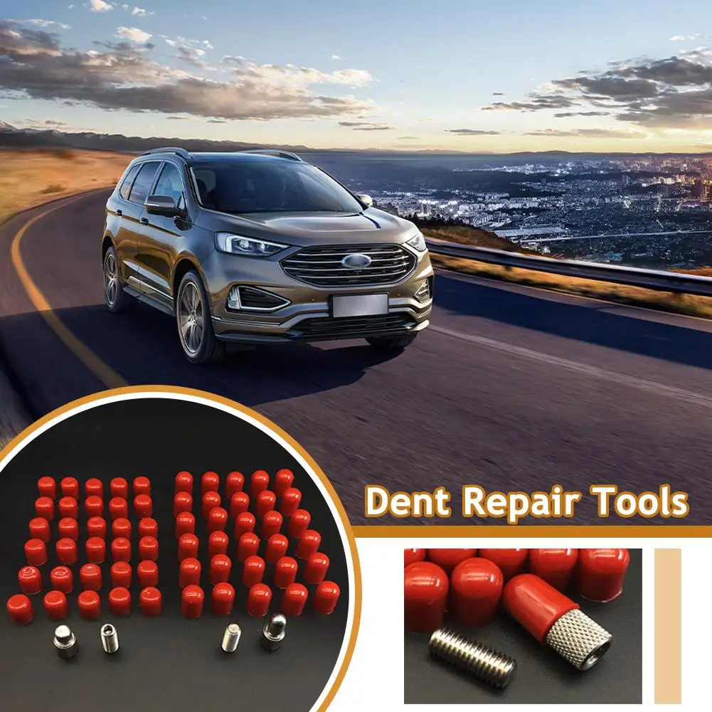 Rubber Car Dent Repair Tool Kit with Red Caps