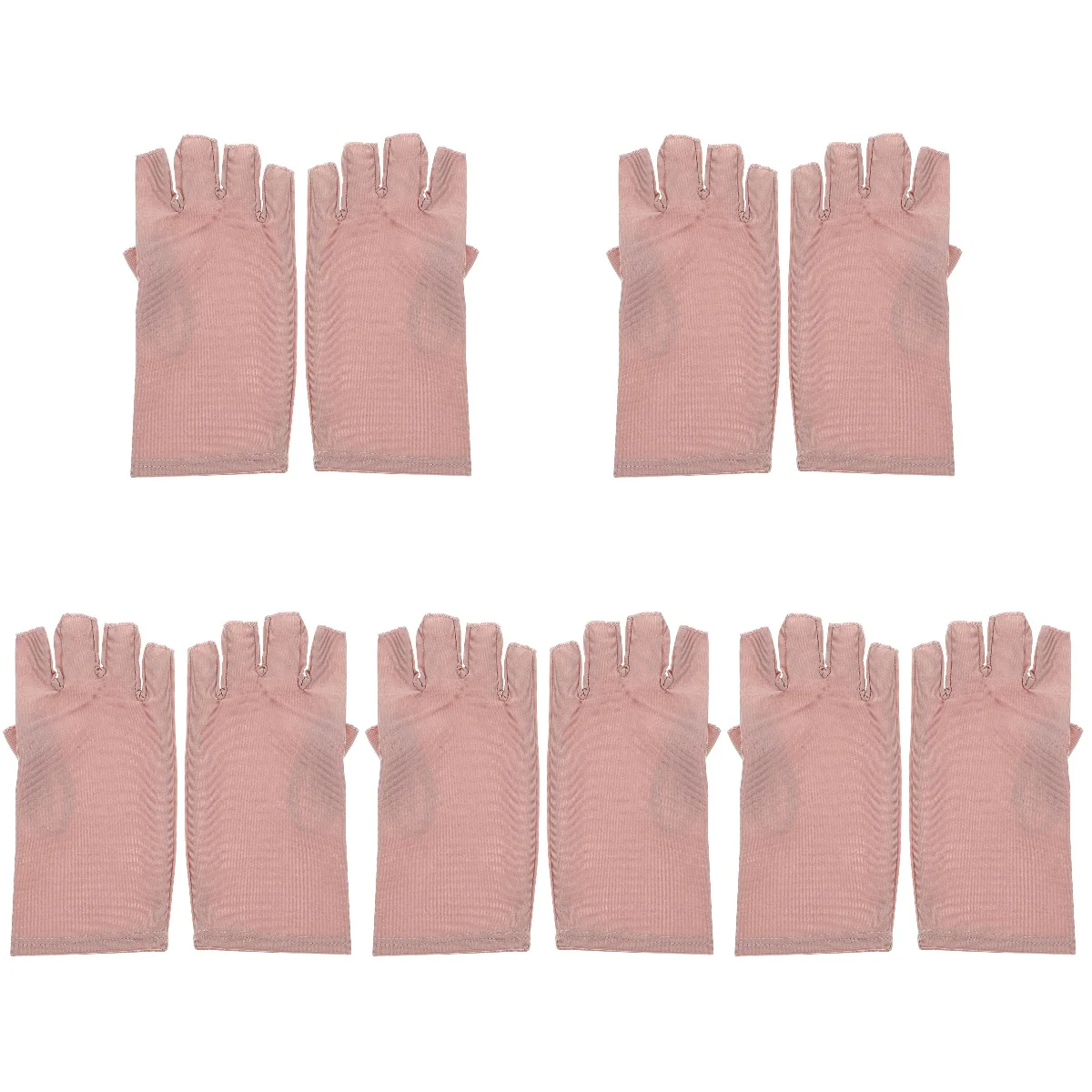 

5 Pairs Anti-Uv Uv Anti-uv Gloves For Gel Nails Gel Nails UV Gloves Supplies Accessory Manicures Anti-UV 18X8X0.2CM