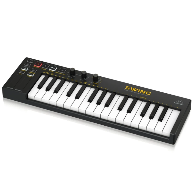 베링거 SWING 32키 USB MIDI 컨트롤러 키보드 (64스텝 폴리포닉 시퀀싱, 코드 및 아르페지에이터 모드 포함)