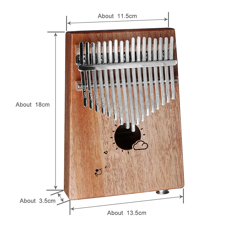 17 Keys EQ Kalimba Thumb Piano High-Quality Acacia Wood Body Thumb Piano Musical Instrument Kalimba Accessories with Audio input