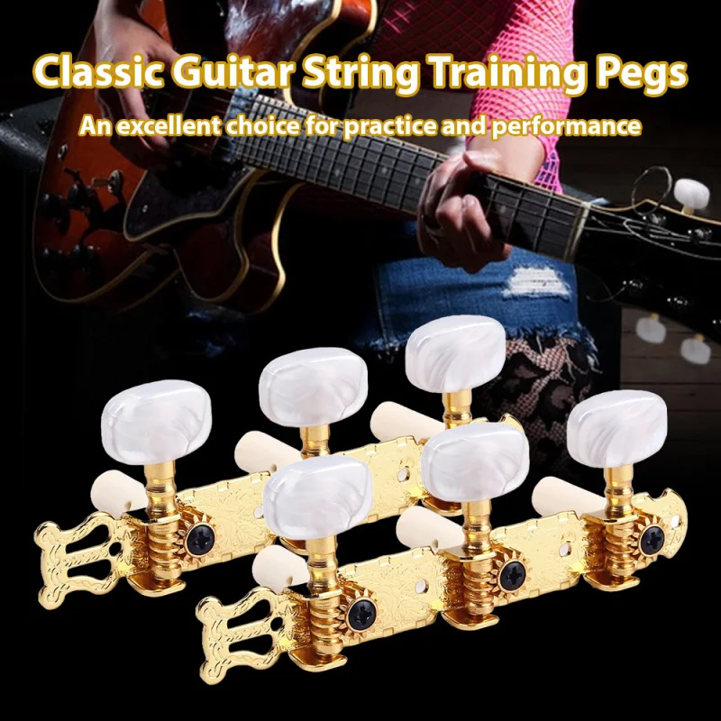 Jeu De Mécaniques Pour Guitare Classique – 6 Pièces Argentées – Acrylique Et Métal – Pour Remplacement Ou Upgrade
