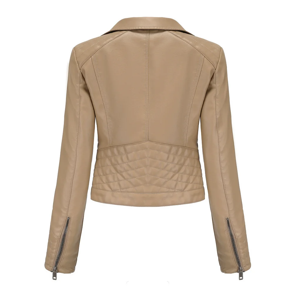 Jaqueta de Bicicleta Zíper da Motocicleta do Plutônio Jaqueta de Couro Outono Novo Curto Macio Faux Couro Jaqueta Feminina Moda Senhoras Básico Rua Cabolsa 42 Computers & Electronics