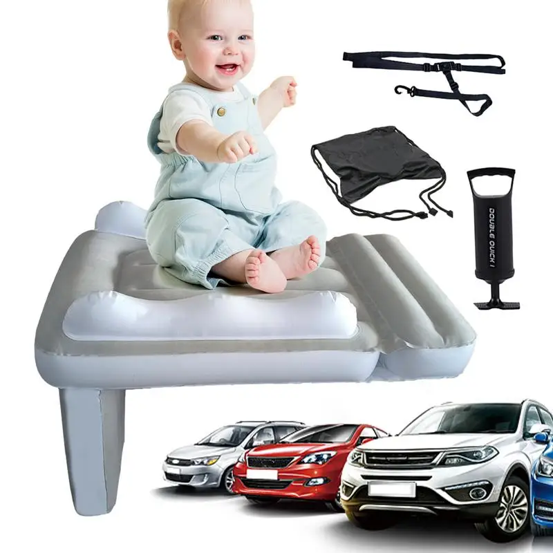 Car Inflatable Baby Airplane Mattress Travel Bed Sleep Air Pad Highspeed Railway Air Cushion Car Camping Interior Accessories
