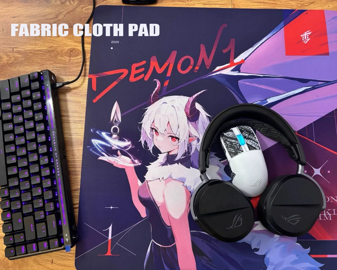 Yuki Aim x Demon1 Glass Mouse Pad Gaming FPS Tempered Glass Copy