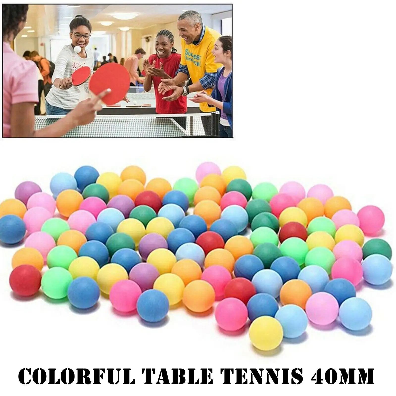 5PCS 무작위 컬러 탁구 공 40mm PP 복권 맥주 바 팀 빌딩 어린이 훈련 플라스틱 야간 조명 장난감