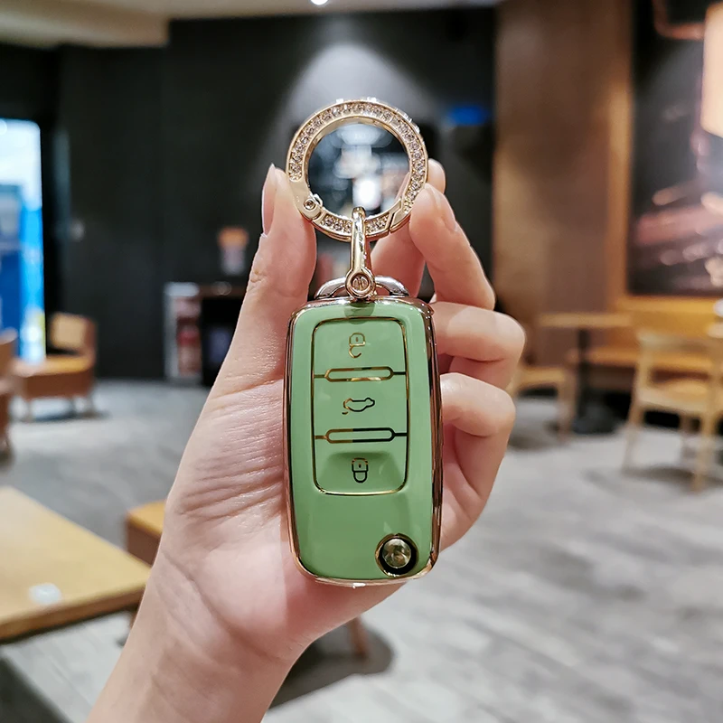 Cover Chiave/telecomando per Volkswagen VW Polo Golf Passat Tiguan Beetle Caddy T5 Up Eos Skoda Octavia Seat Leon Altea - S6d79a7c7ddd44d5ea2689ad4e59f6b589