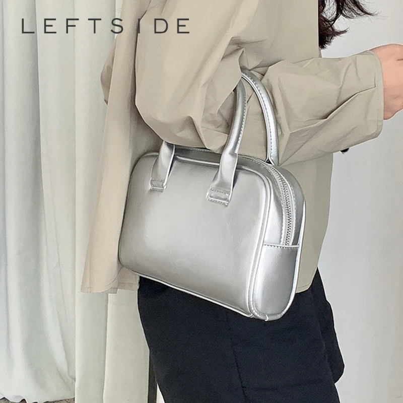 

Модная женская Маленькая подушка LEFTSIDE в стиле ретро, женские кошельки 2024, зимние кожаные сумки через плечо, женские сумки через плечо