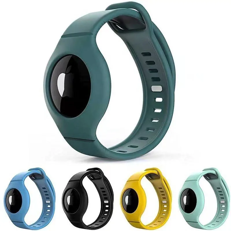 Applicable Apple AirTag silicone watch band children's bracelet wristband elderly pet anti-loss locator protective cover