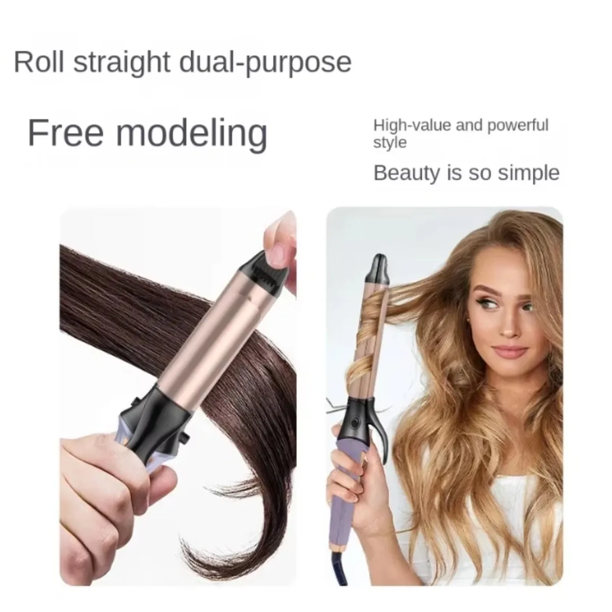 2 in 1Twist Straightening Curling Iron Combo for Curl Wave Straighten Women Hair Straightener and Curler 3