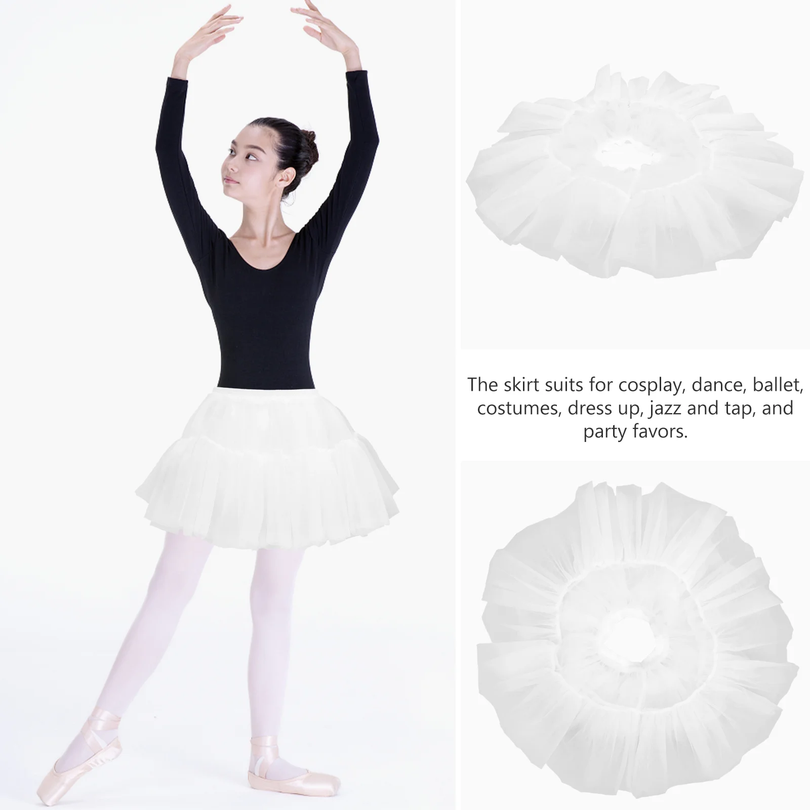 Crinoline Dress Formal Tutu White Skirt Short Petticoat Women's Bridal Lingerie