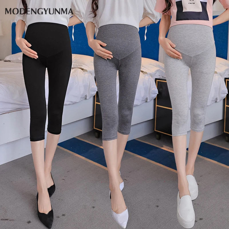 Maternity Leggings Pregnant Casual Pants Fashion Thin Pregnancy Leggings summer Comfort Women Pregnant Winter Clothes