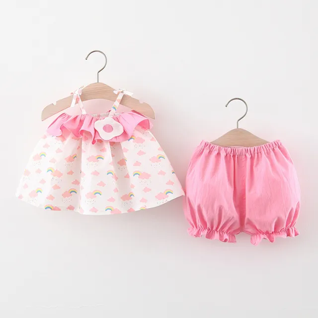 3 6 9 12 18 24 Months Newborn Baby Girls Clothes Sets Floral Print Summer Sleeveless Tops+PP Shorts Sets Infant Outfits Clothes 4