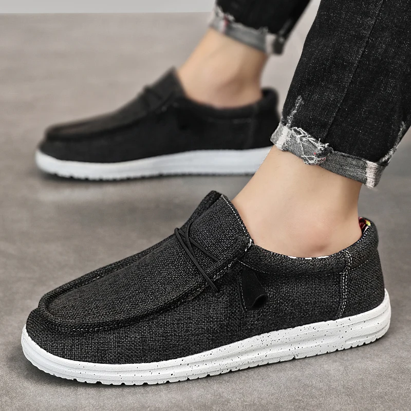 Men Casual Shoes Breathable Lightweight Slip-On Flats Simple Comfortable Solid Color Soft Sole Shoes Men Shose For Sale Loafers 4