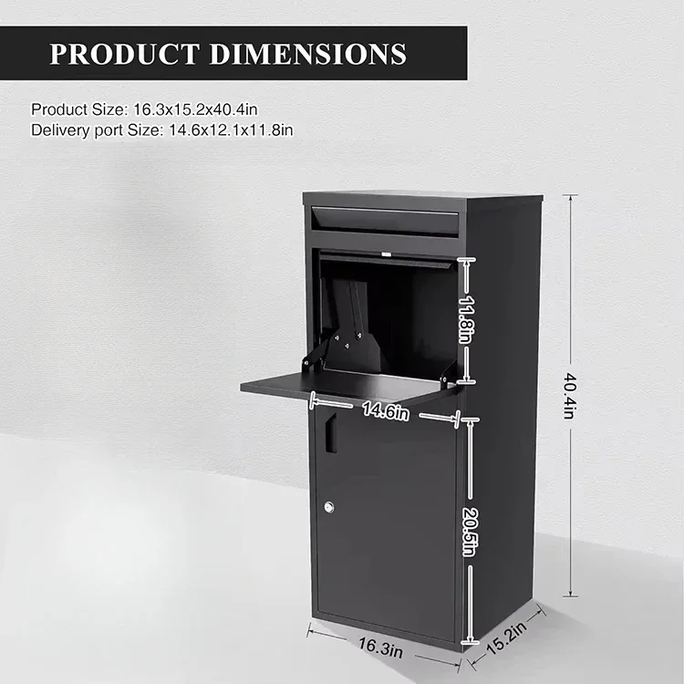 Drop Boxes for Packages Anti-Theft Lockable Package Mail Drop Box for Outside Porch House Curbside