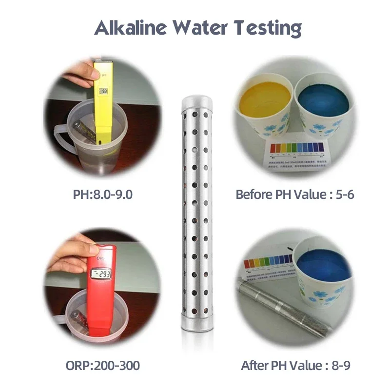 1pc Change pH value 8-9 Portable Alkaline Hydrogen Water Stick with Negative Ion Filter energy water stick magic water stick