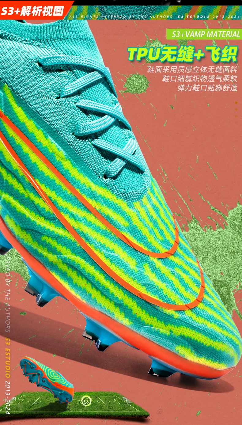 Description Picture 5 of itemMen Football Shoes Society Soccer Shoes Sports Original Cleats Students Training Unisex Professional Boy Football Field Boots
