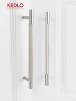 มือจับตู้ครัวแบบยาว KEDLO ทำจากทองเหลืองแท้ สไตล์ยุโรป หรูหราแบบเบาๆ ผิวสีนิกเกิลขัดเงา ขนาด 500 มม. สีเงิน 6