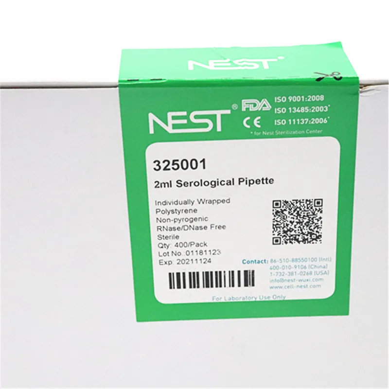 Nest Biotechnology Serological Pipette Can Be Used in Biological Research Individually Packaged