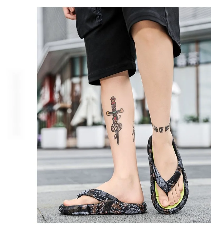 2024 Herringbone Household Anti slip Soft Sole Slippers Summer Men's Outdoor Beach Sandals_voghion.com