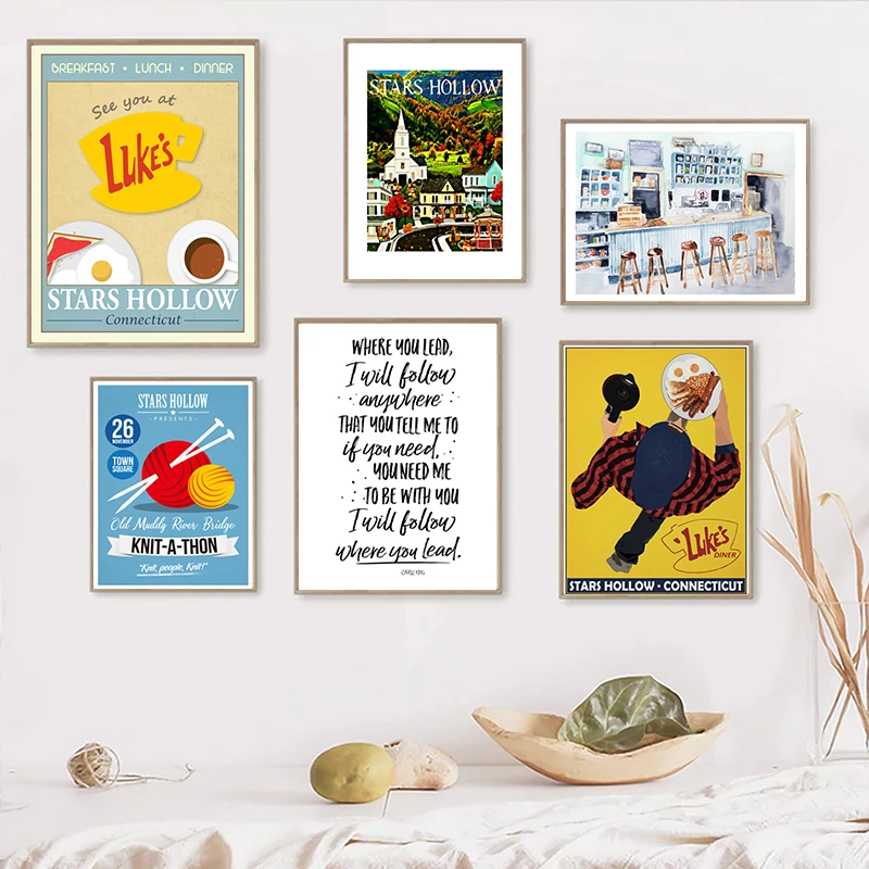 In Omnia Paratus Wall Art Canvas Prints Gilmore Girls Umbrella Poster Art Canvas Painting Wall Pictures Living Room Home Decor Painting Calligraphy Aliexpress