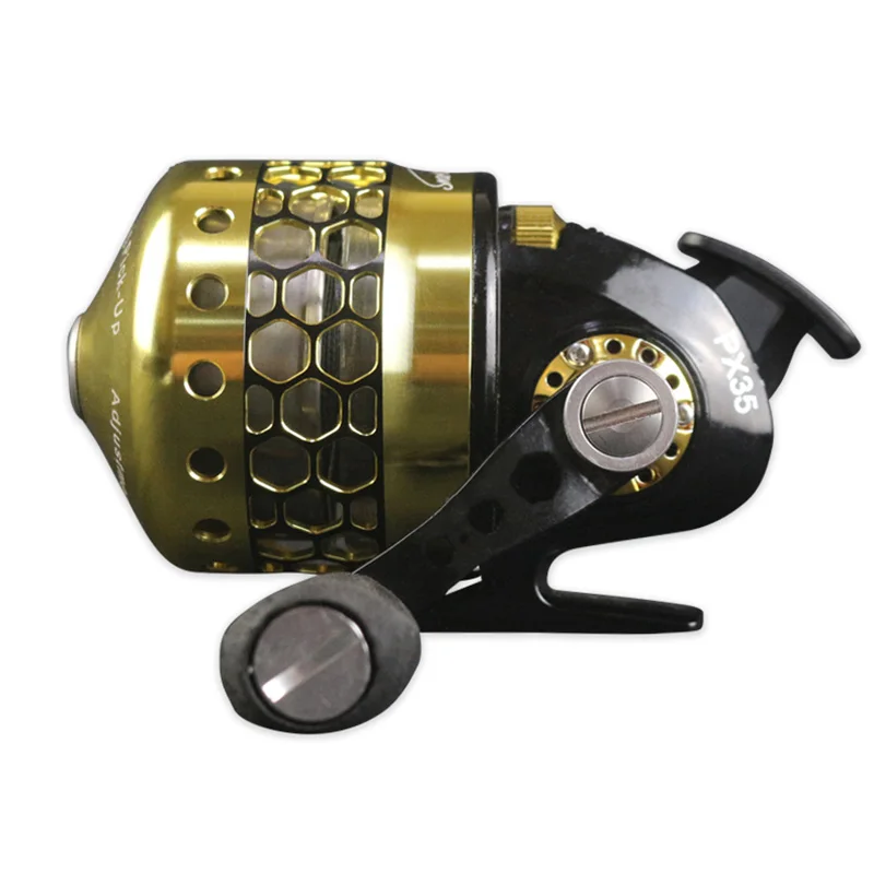 PX35 Fishing Reel Slingshot 4+1BB Compound Bow Hunting Closed Metal Coil Wheel 5#PE Line 55M