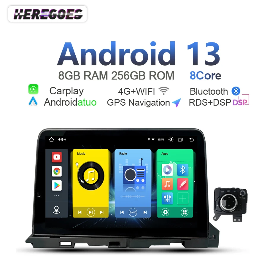 

Carplay 4GB 8Core Android 13.0 8Core Car Radio Multimedia Video Player Navigation Wifi GPS Radio For Mazda 6 2016 2017 2018 2019