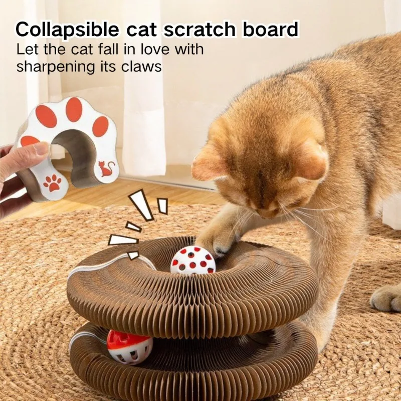 Magic Organ Interactive Cat Toy Scratcher Board Pet Toy Foldable Eco-Friendly Cardboard Flexible Changeable Accordion Shape Toy Magic Organ Interactive Cat Toy Scratcher Board Pet Toy Foldable Eco-Friendly Cardboard Flexible Changeable Accordion Shape Toy