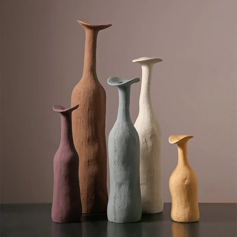 

Nordic art ceramic ornaments, flower arrangements, living rooms, home furnishings, homestay decorations, plain embryo vases