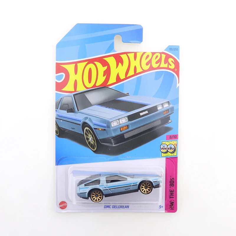 

2023-101 Original Hot Wheels DMC DELOREAN Mini Alloy Coupe 1/64 Metal Diecast Model Car Kids Toys Gift