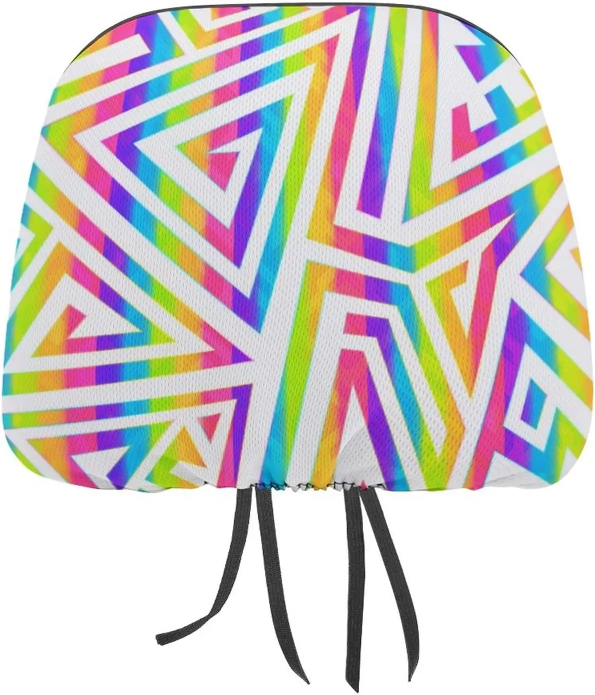 

Rainbow Spiral Pattern Funny Cover for Car Seat Headrest Protector Covers Print Interior Accessories Decorative