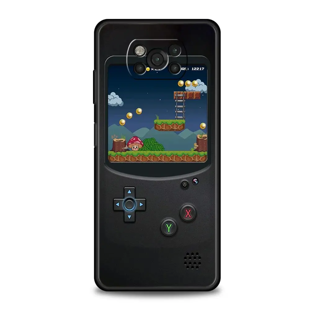 Vintage GamePad Design Black Phone Case – Retro Gaming Style Cover