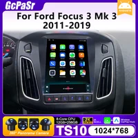 Autoradio Carplay 9.7 pouces pour Ford Focus 3 Mk 3 2011 2012-2019 Navigation GPS Android Auto Android 15 5G Wifi unité pas de DVD 2din 1