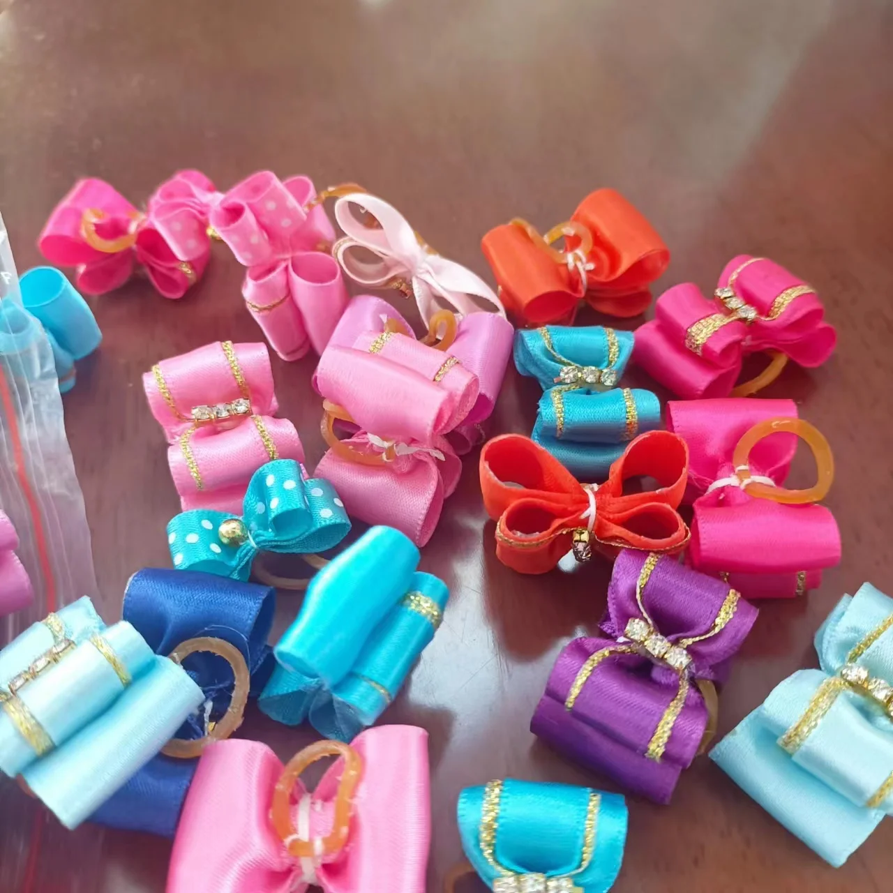 

5/10Pcs Pet Dog Cat Hair Bows Random Color Hallowmas Dog Hair Bows Rubber Bands Handmade Boutique Pet Grooming Dog Accessories