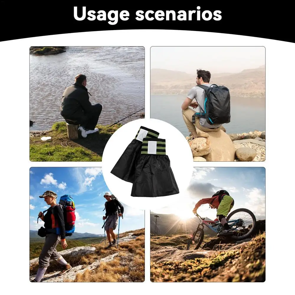 Beinmanschetten für Herren, Trail-Gaiter, niedrige, wasserdichte, atmungsaktive Stiefel-Gaiter, verlängerte Schnee-Gaiter, verstellbare Passform für Radfahren und Wandern – Detail 8