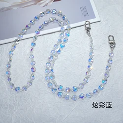 Elegant Crystal Cross - Body Universal Mobile Phone Lanyard - Crystal (White)