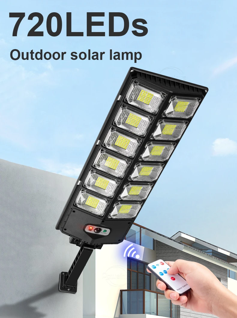 10000LM 720LEDs Solar LED Street Light Waterproof Remote Control PIR Motion Sensor Solar Lamp for Garden Security Wall Light solar sensor wall light