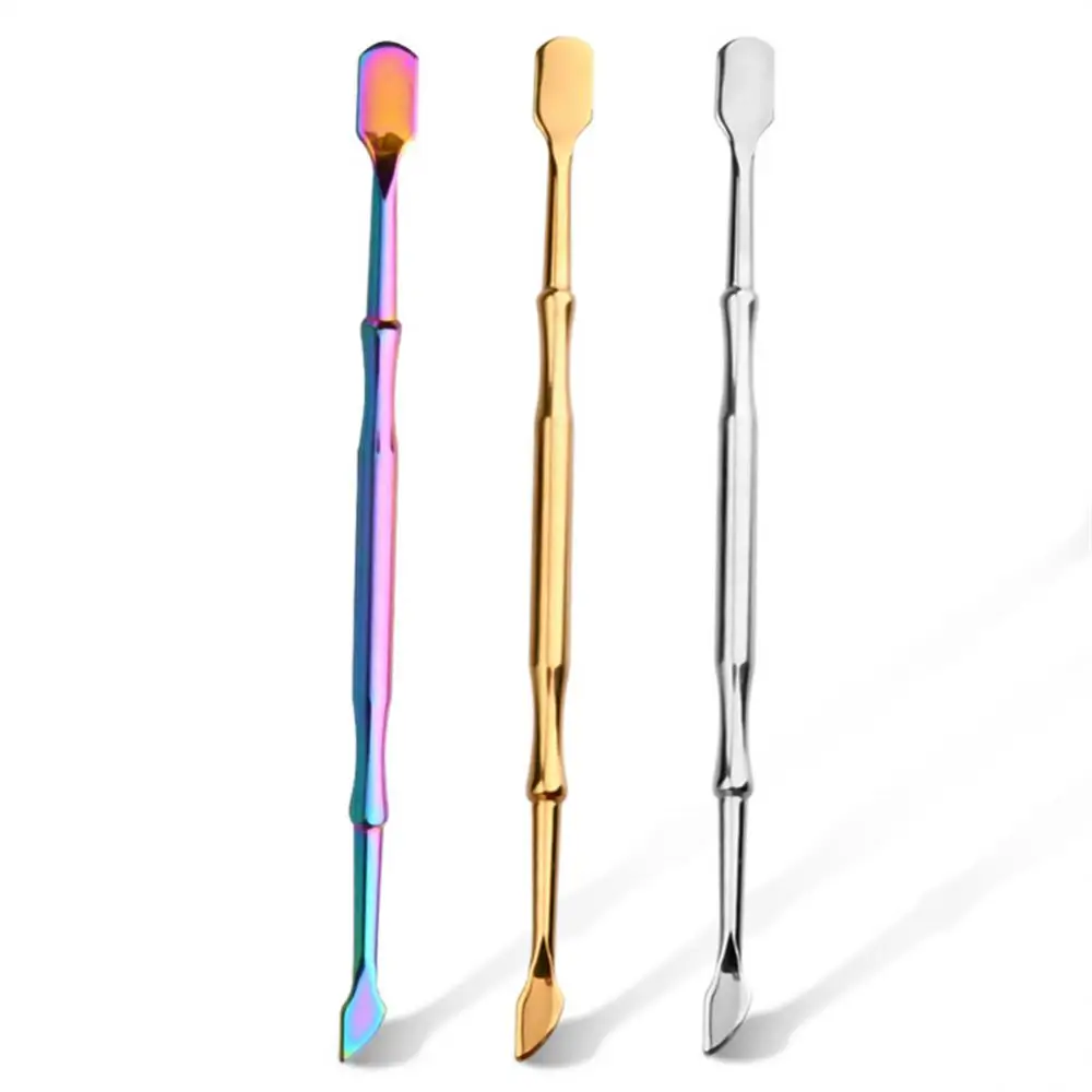 1Pcs Double-end Cuticle Pusher Dead Skin Remover Stainless Steel Nail Art Tools Pusher Pedicure Manicure Care Cleaner