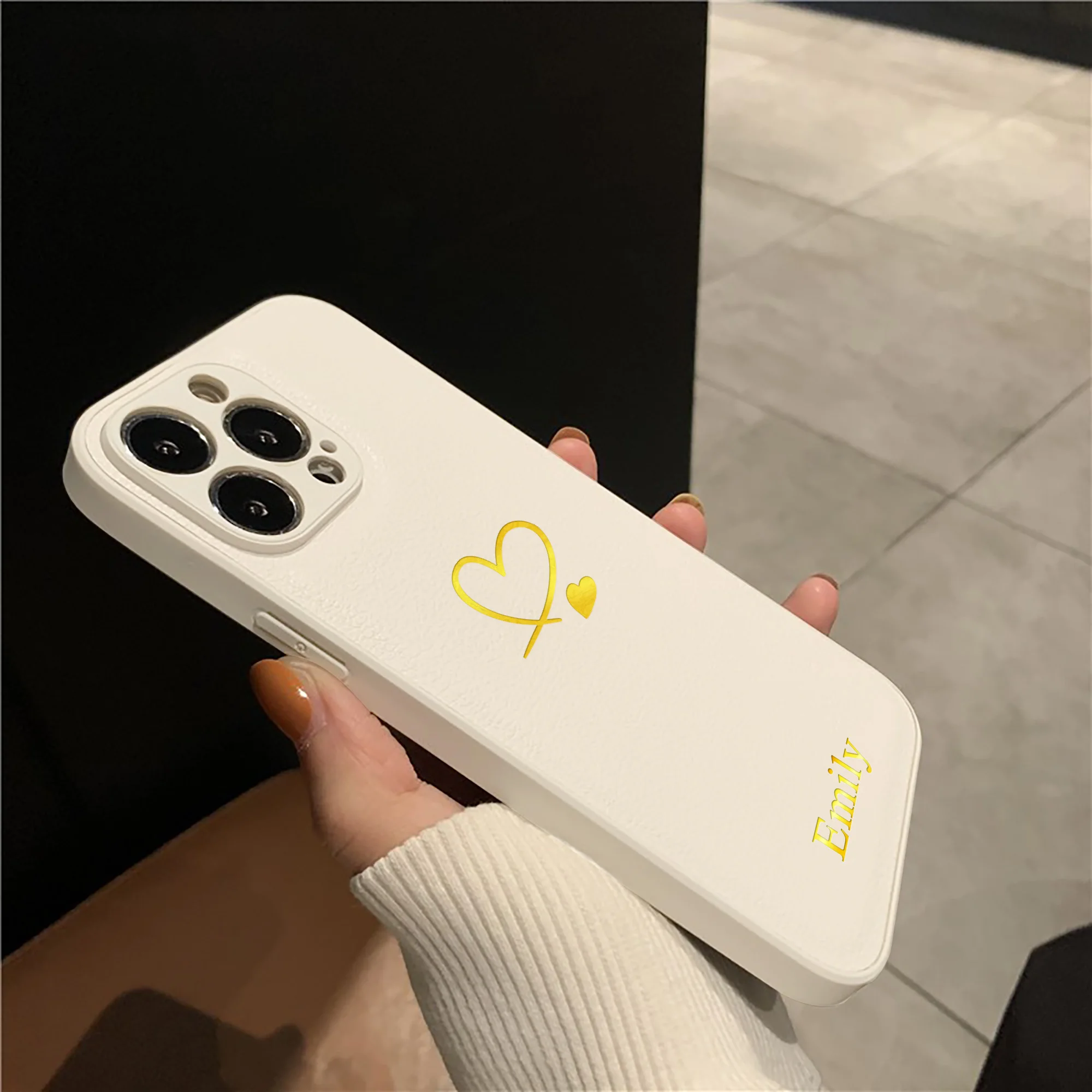 Luxury Custom Name Heart Shaped Pattern Case For iPhone 17 thumbnail 11