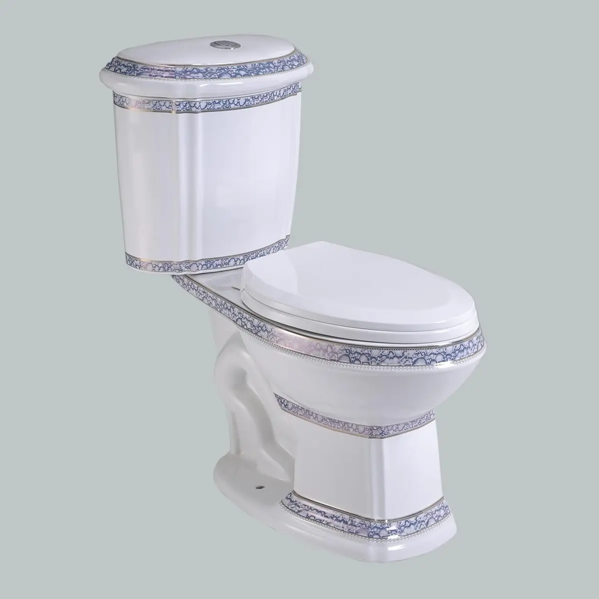 India Reserve  Elongated Bathroom Toilet WaterSense Dual Flush with Slow Close  Seat Two-Piece Grade Porcelain Scratch and Stain 4