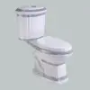 India Reserve  Elongated Bathroom Toilet WaterSense Dual Flush with Slow Close  Seat Two-Piece Grade Porcelain Scratch and Stain 4