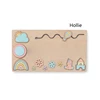 Wooden Puzzle for Toddler Name Puzzle Color Sorting Toy Learning Board Preschool Kids Educational Toy 4