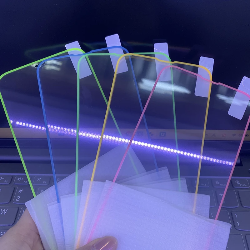Luminous Tempered Glass Screen Protector Set - 3 Pack Fluorescent Film, 9H Hardness