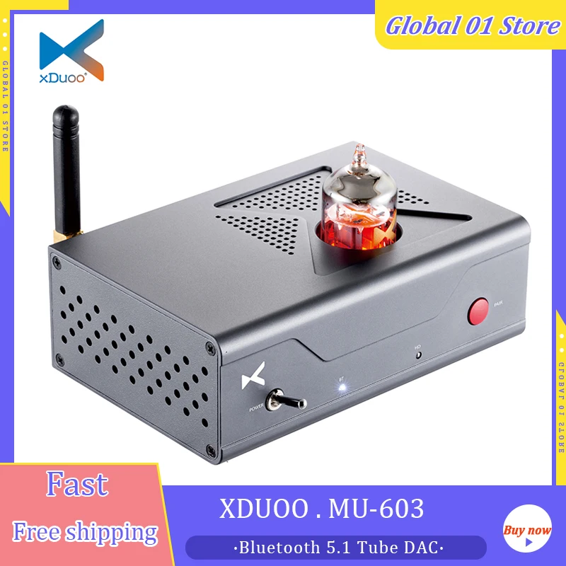 

XDUOO MU-603 трубка ES9018K2M HiFi аудио DAC Bluetooth 5,1 приемник предусилитель поддержка SBC AAC APTX HD RCA выход